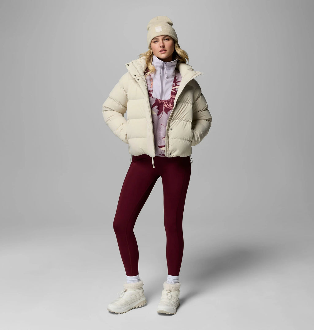 Women's Hooded Down Puffer Jacket - Grey
