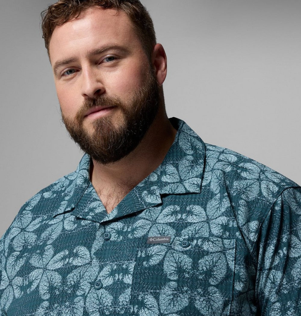 Men's Big Short-Sleeve Printed Camp Shirt