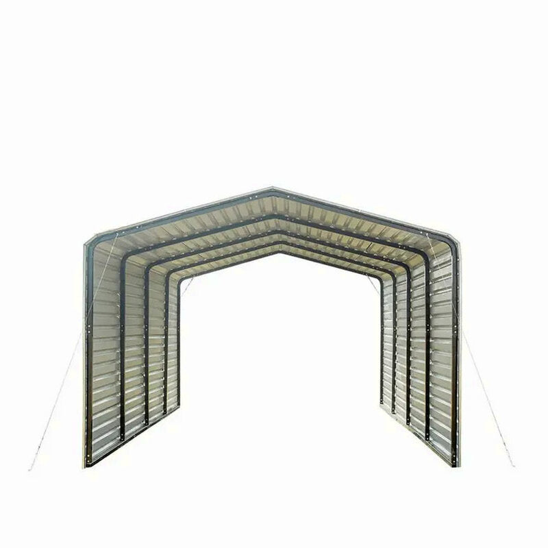 All-Steel Carport 12 ft x 20 ft, Fully Enclosed Sides - CP1220F