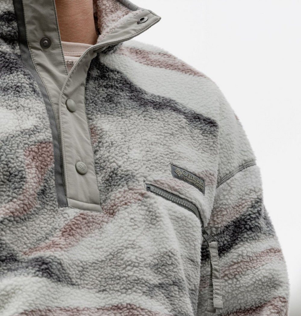Men's Printed Half-Snap Fleece Pullover