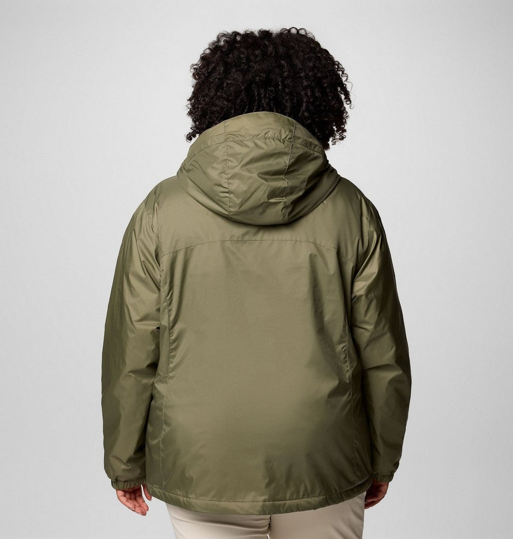 Women's Sherpa-Lined Rain Jacket - Green