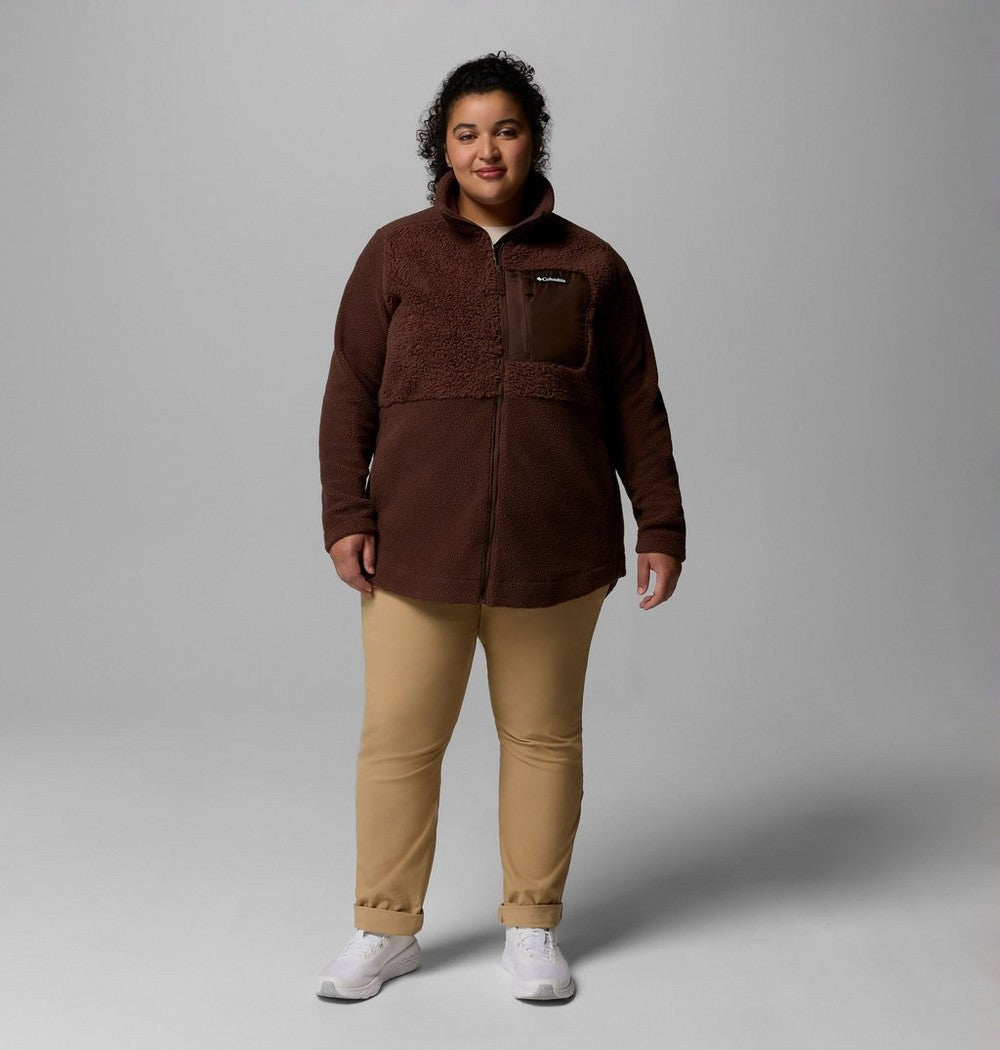 Women's Plus Sherpa Full-Zip Fleece - Grey
