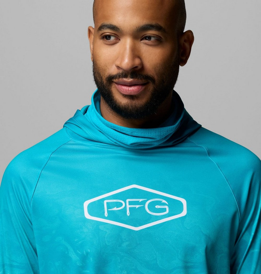 Men's Ventilated UPF 50 Sun Hoodie - Teal