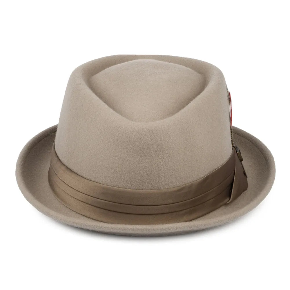 Brighton Wool Felt Pork Pie Hat - Beige