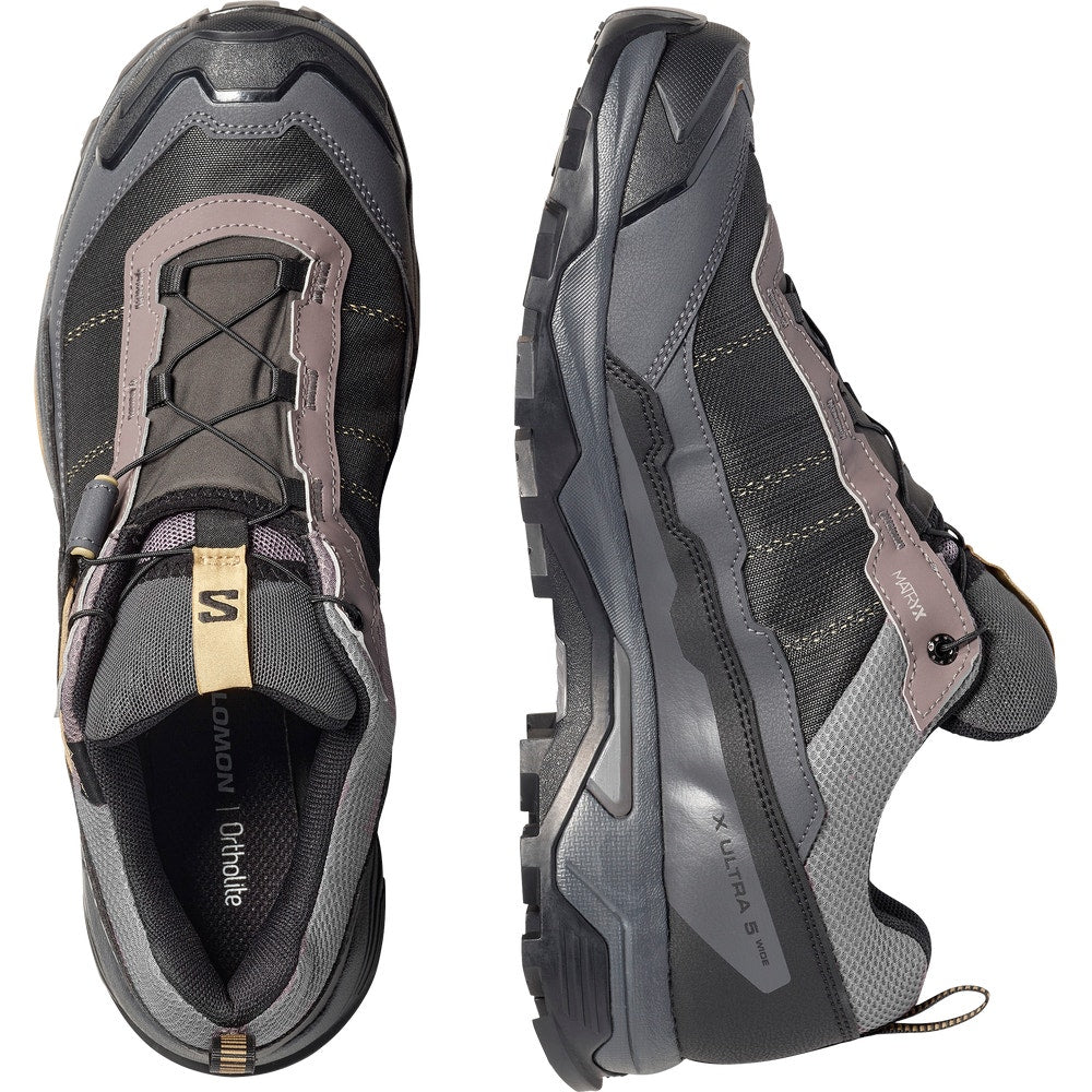 Men's Wide Waterproof Hiking Shoes - Black