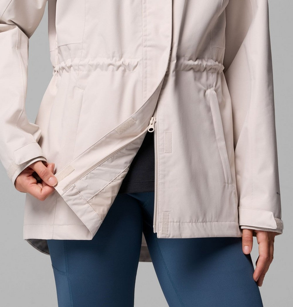 Women's Long Waterproof Rain Jacket - Mauve