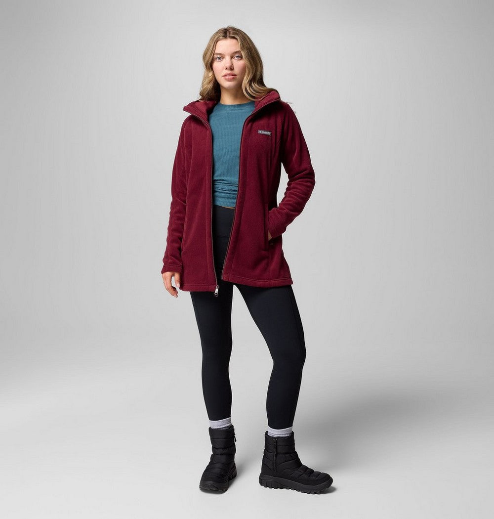 Women's Long Fleece Hoodie - Pink