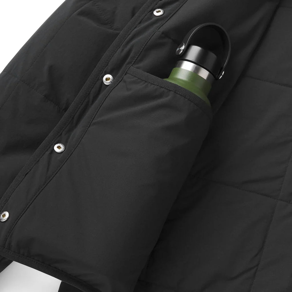Insulated Snap Shirt Jacket - Black