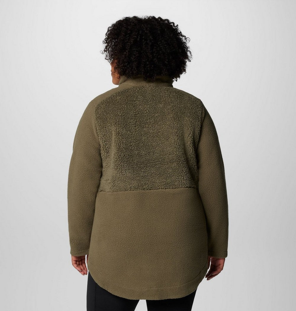 Women's Plus Sherpa Full-Zip Fleece - Grey