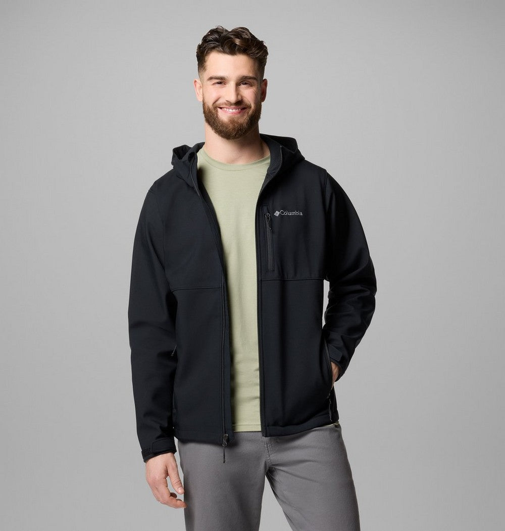 Men's Hooded Softshell Jacket - Brown