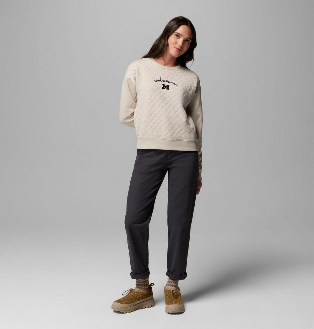 Women's Quilted Crewneck Sweatshirt - Gray