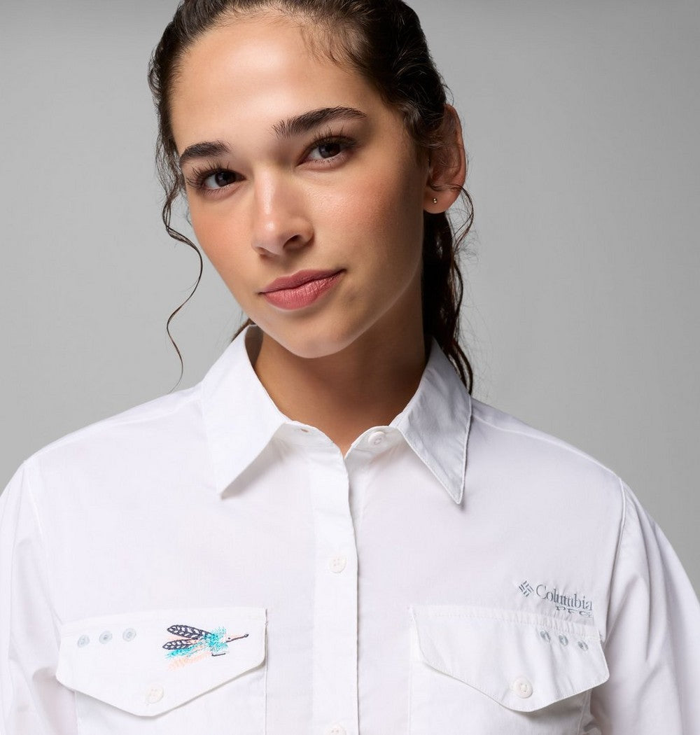 Women's Short Sleeve Fishing Shirt - Navy