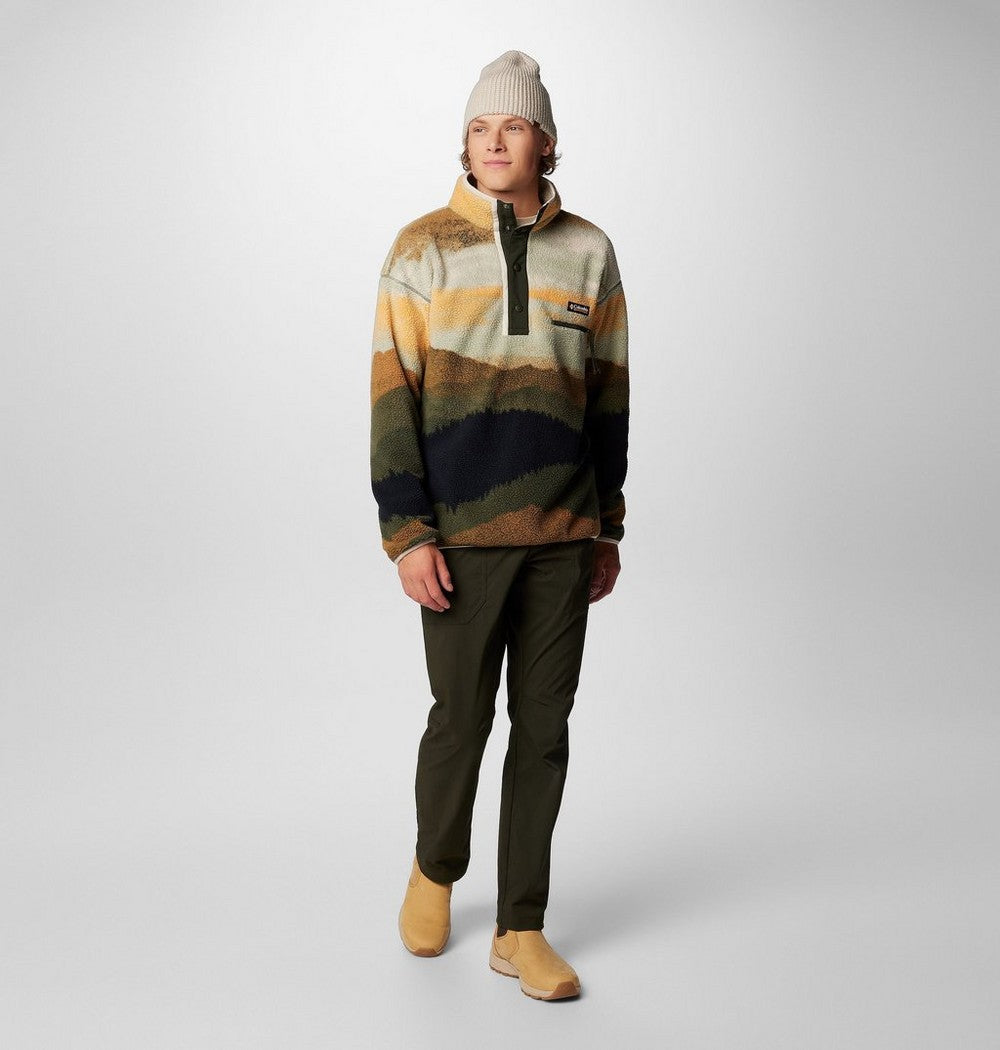 Men's Printed Half-Snap Fleece Pullover