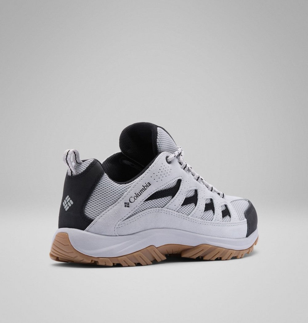 Men's Leather And Mesh Hiking Shoes - Gray