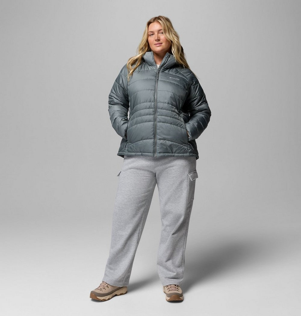 Women's Plus Size Insulated Hooded Jacket - Blue