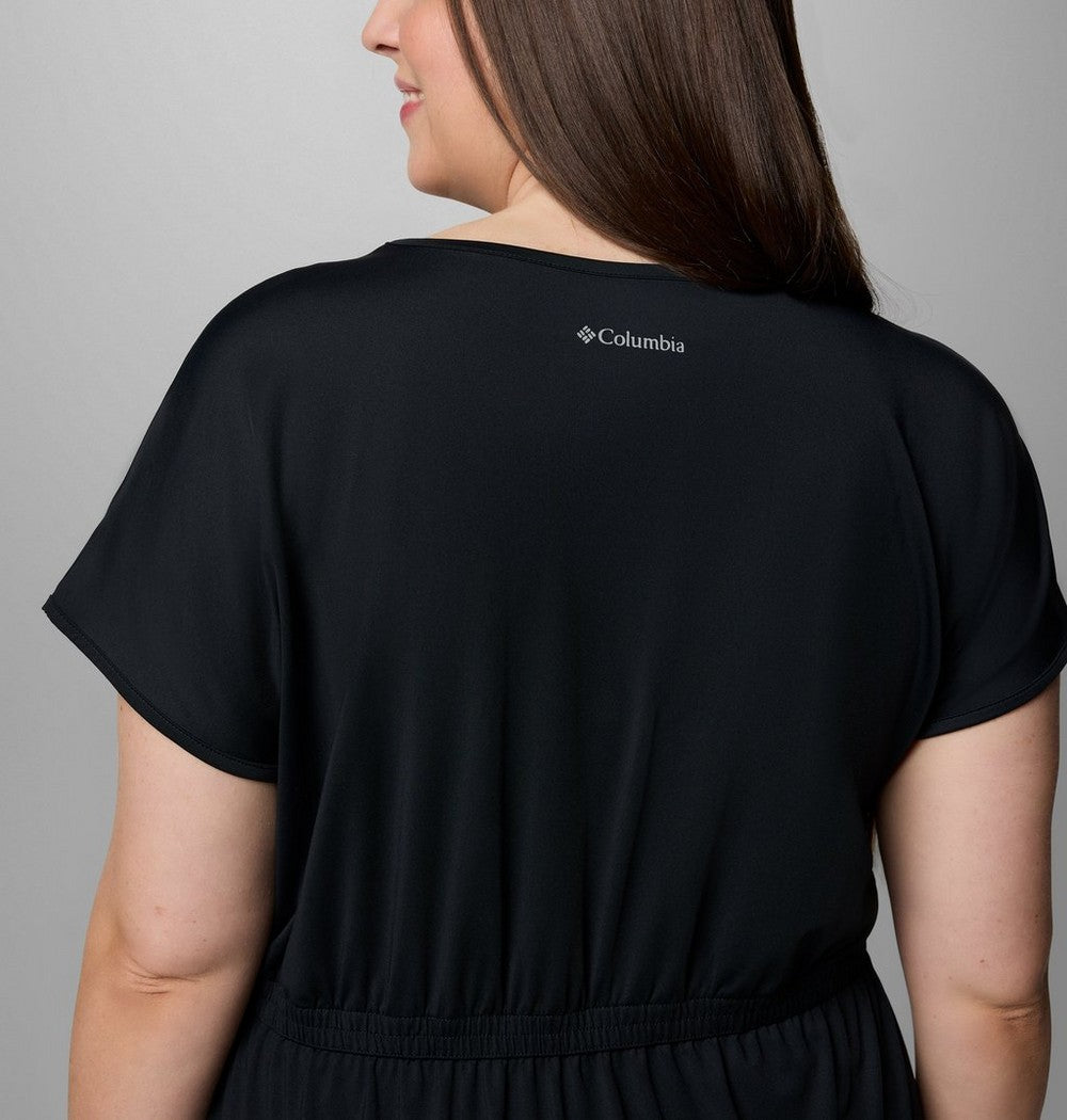 Women's Plus Short Sleeve Sun Dress - Navy