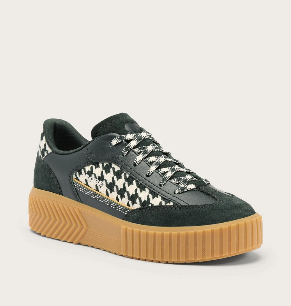 Women's T-Toe Leather Sneaker - Green