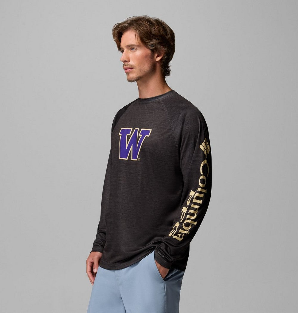 Men's Heather Long-Sleeve Team Logo Shirt - Gray