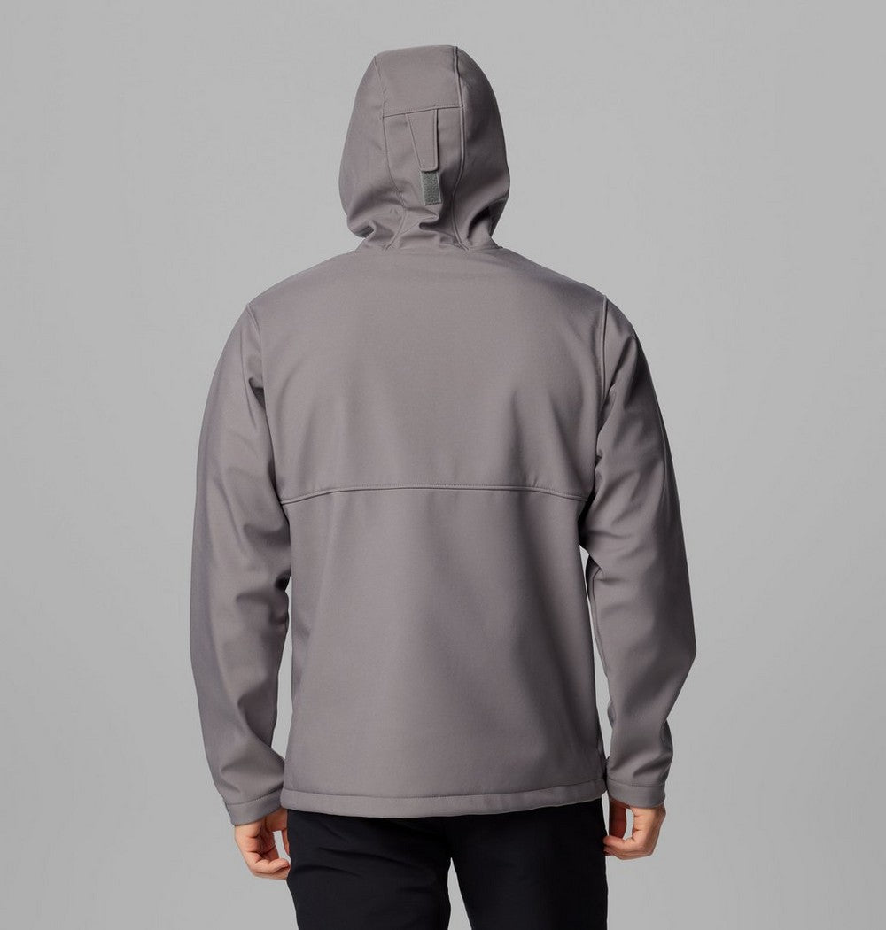 Men's Hooded Softshell Jacket - Brown
