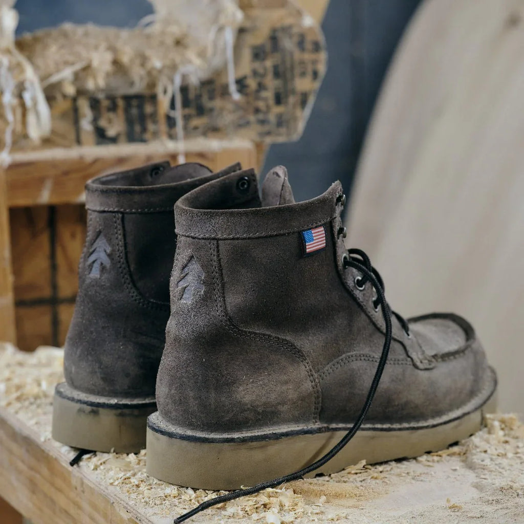 Men's 6-Inch Suede Moc Toe Work Boot - Brown