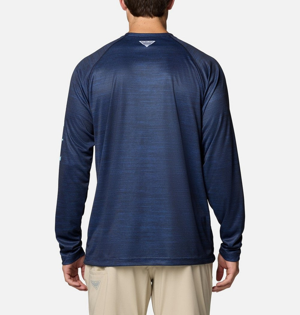 Men's Heather Long-Sleeve Team Logo Shirt - Light Blue