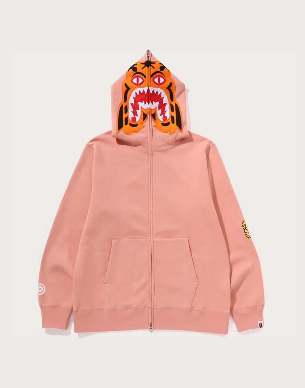 Men's Cotton Full-Zip Hoodie - Pink