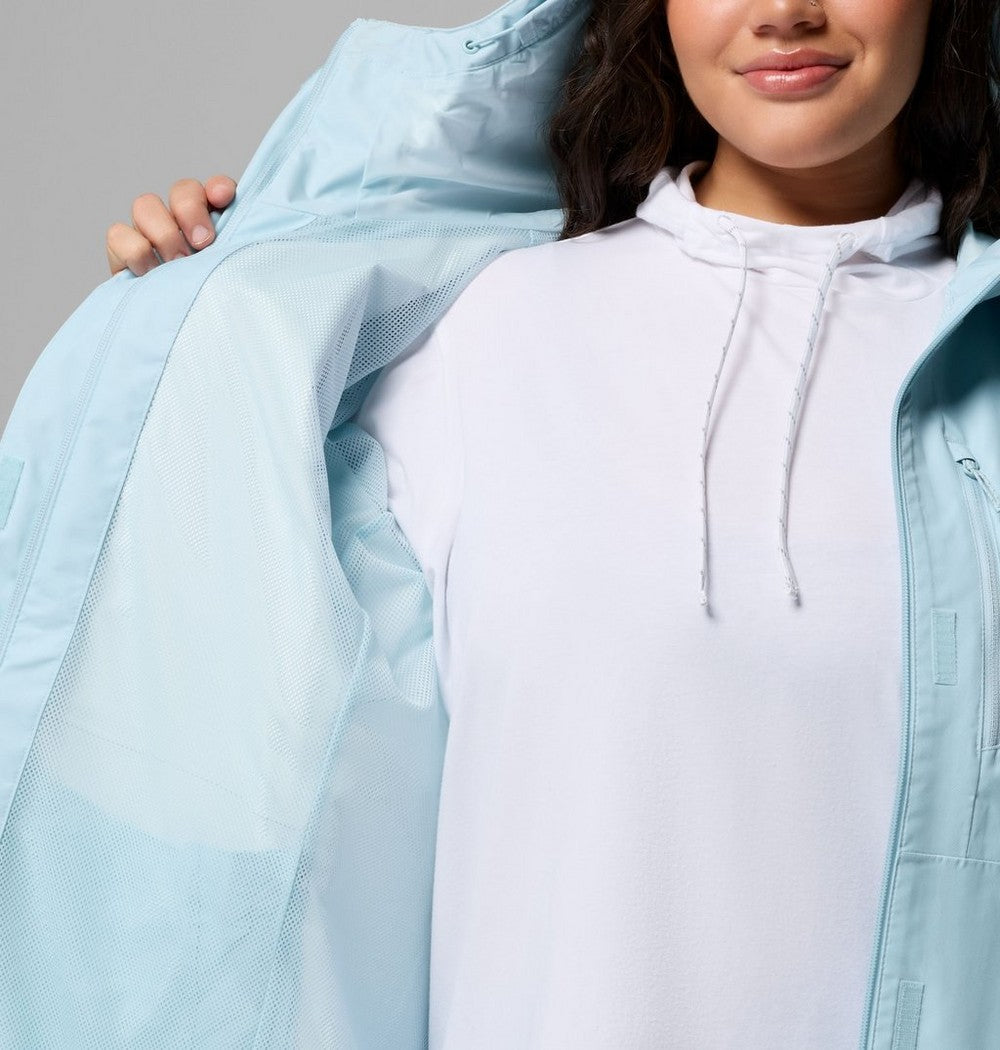 Women's Plus Size Waterproof Rain Jacket - Navy