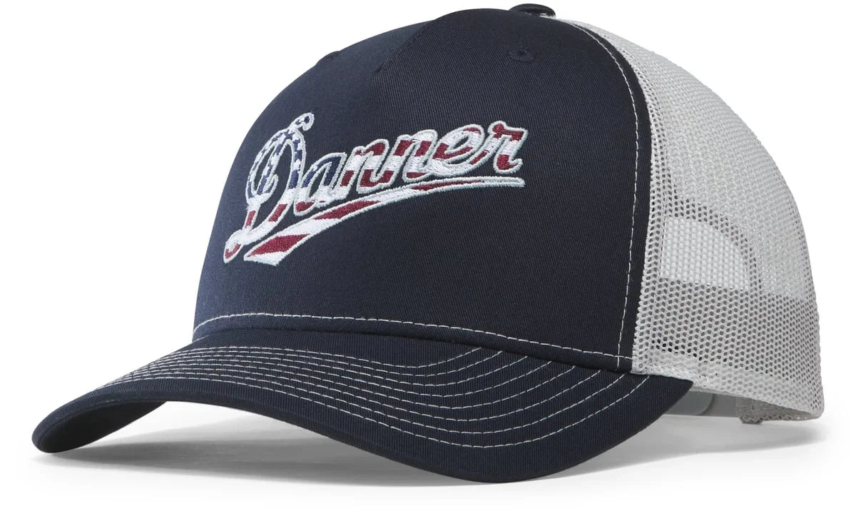 Star Stripe Mesh Trucker Cap - Red/White/Blue