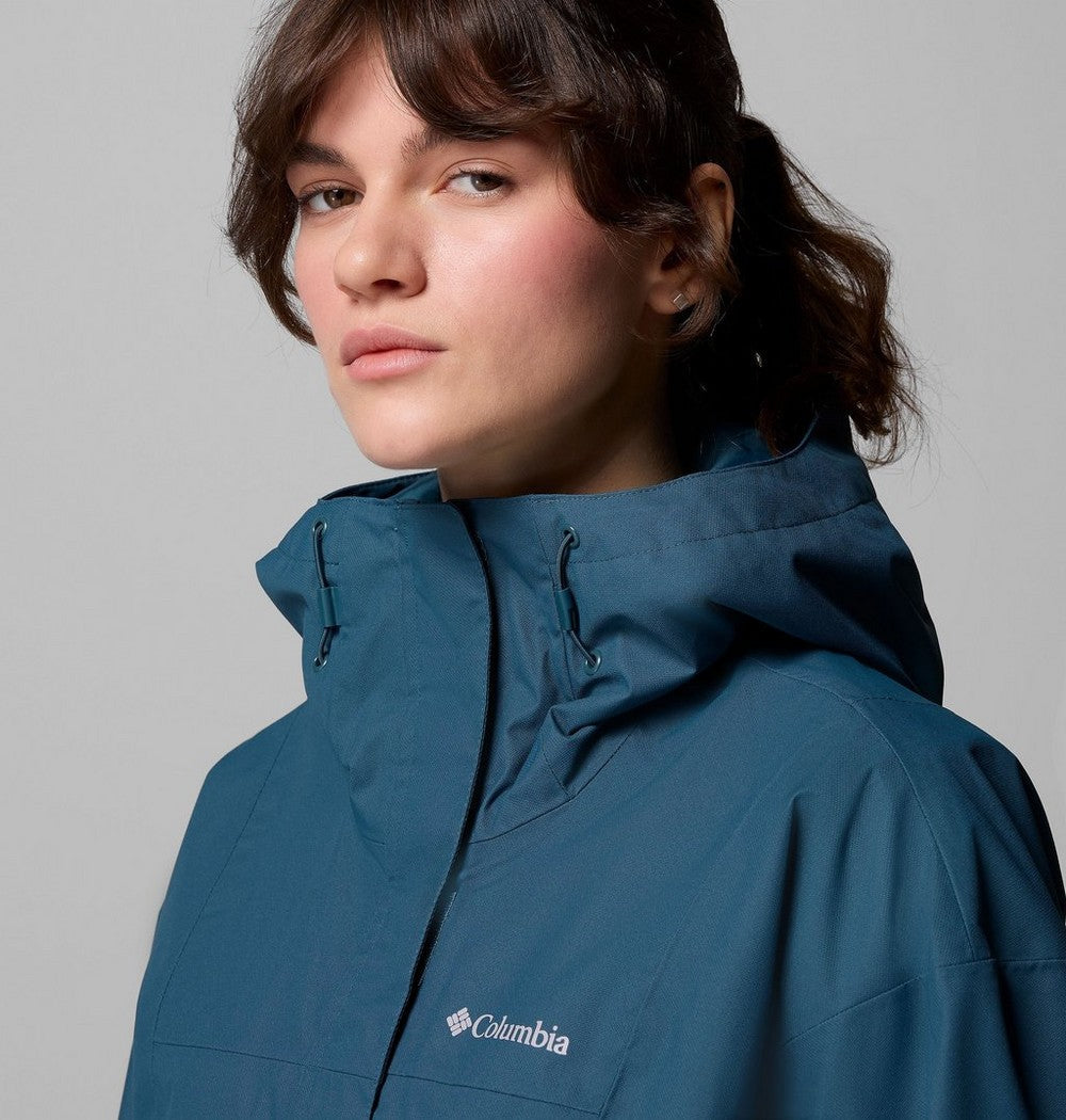 Women's Long Waterproof Rain Jacket - Mauve