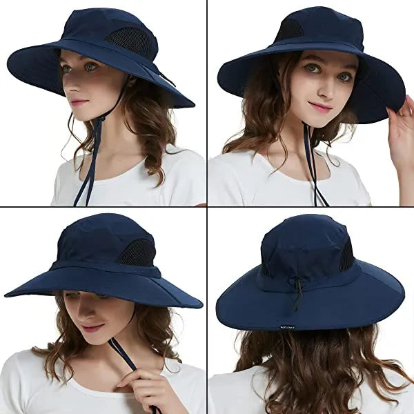 Sun Hat For Men/Women, Waterproof Wide Brim Bucket Hat Foldable Boonie Hat For Fishing Hiking Garden Safari Beach Upf 50/Waterproof