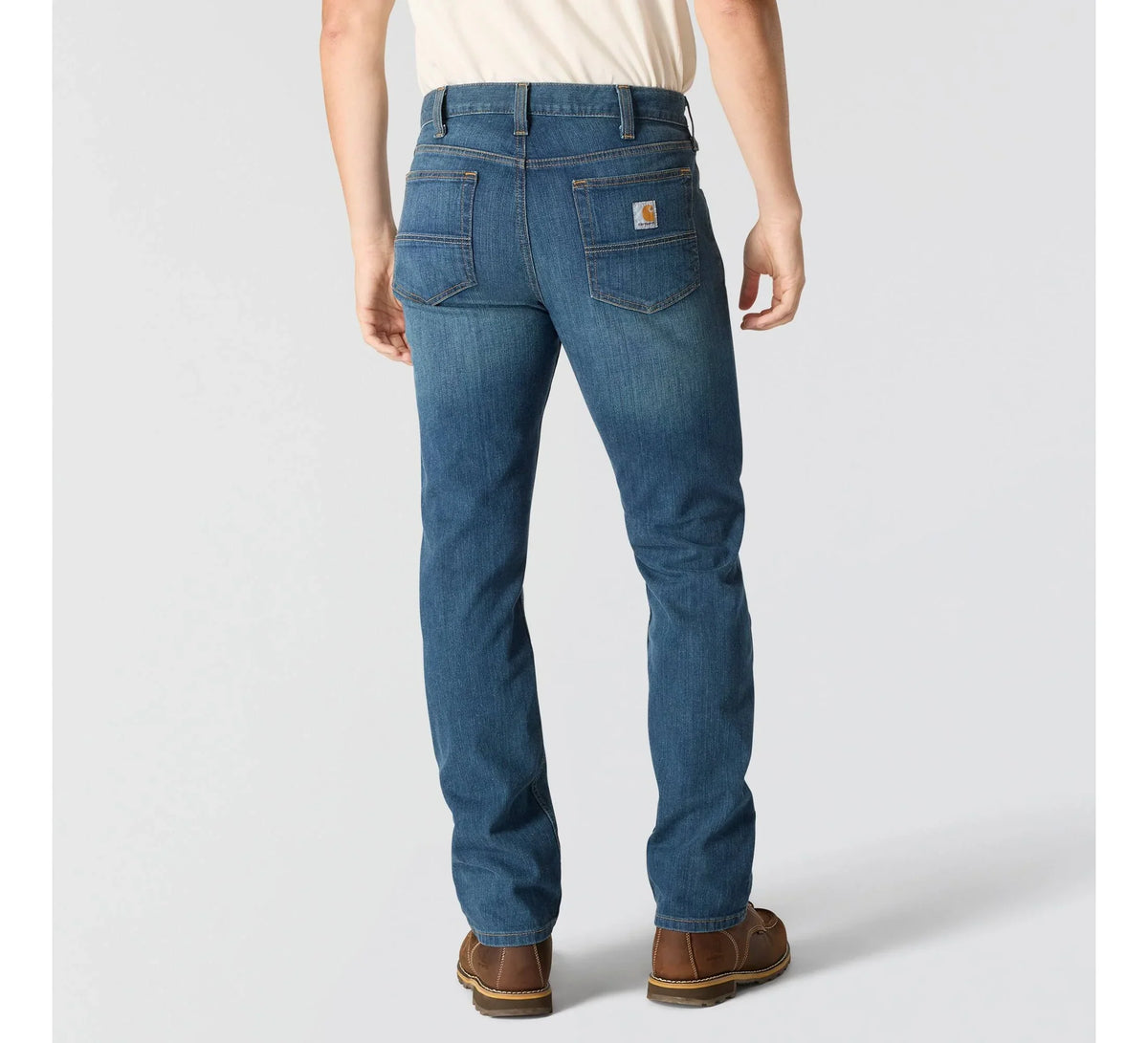 Men's Relaxed Straight Stretch Jeans - Blue