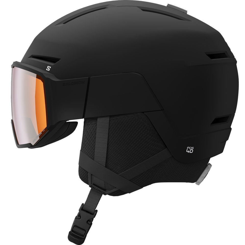 Adjustable Ski Helmet With Visor - Black