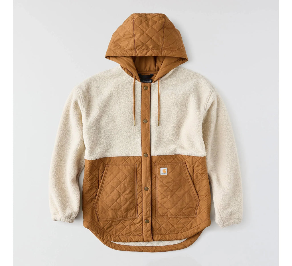 Women's Insulated Hooded Shirt Jacket - Oat