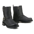 Men's Zip Motorcycle Boots - Black