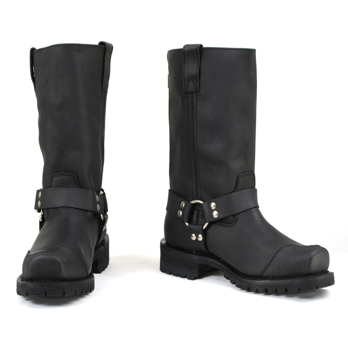 Men's Harness Motorcycle Boots - Black