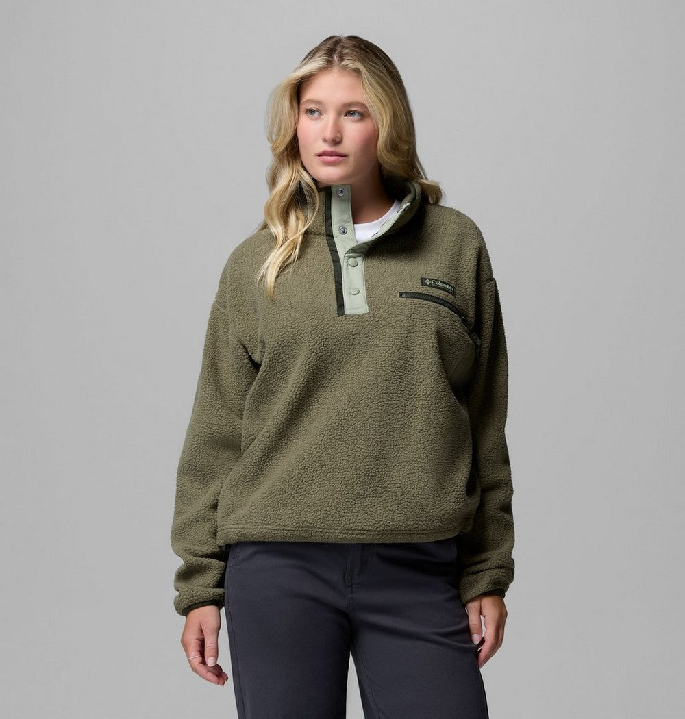 Women's Cropped Half-Snap Fleece Pullover