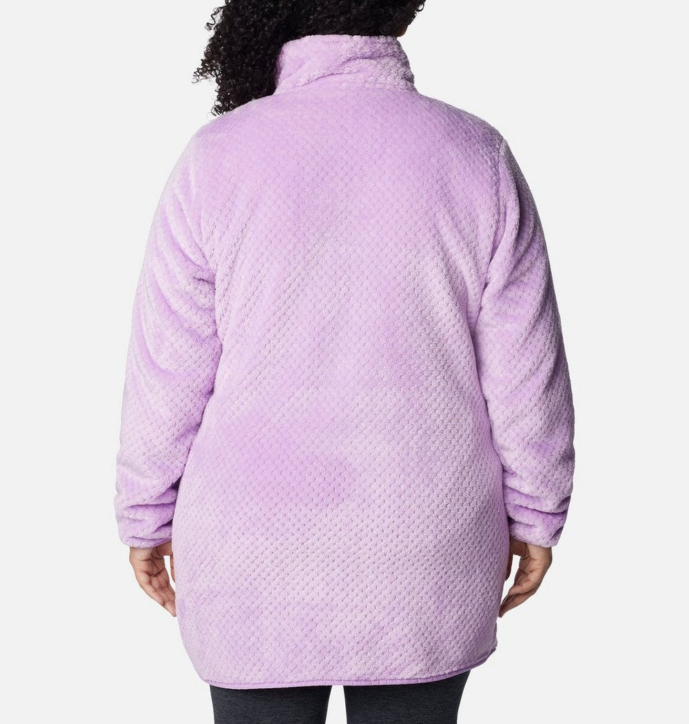 Women's Plus Long Full-Zip Fleece Jacket - Blue