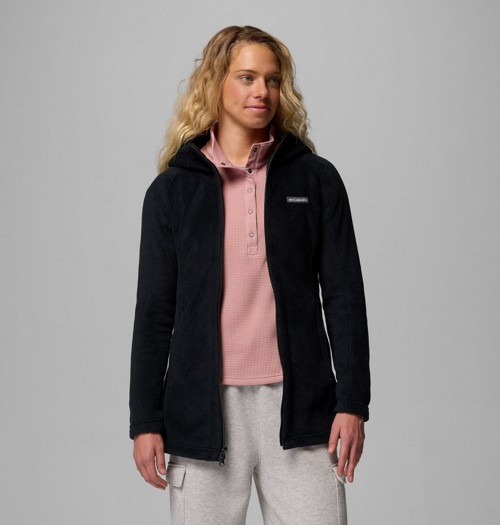 Women's Long Fleece Hoodie - Pink