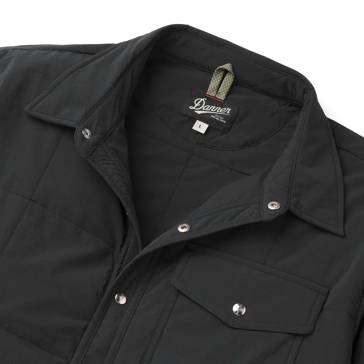 Men's Insulated Snap-Front Shirt Jacket - Black