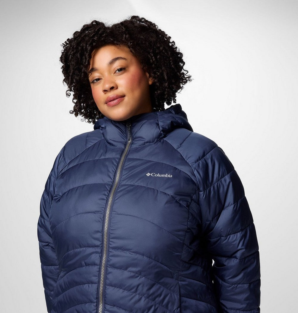 Women's Plus Size Insulated Hooded Jacket - Blue