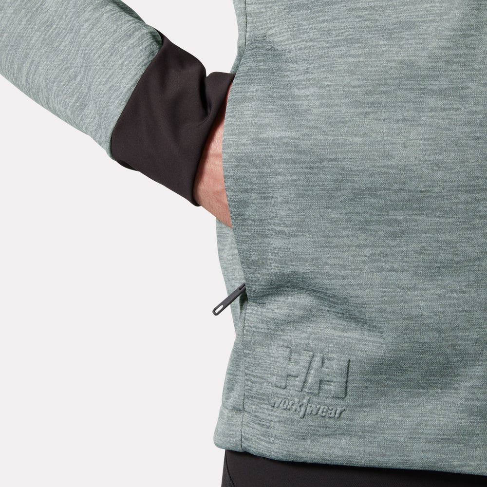 Men's Hooded Midlayer Work Jacket - Gray