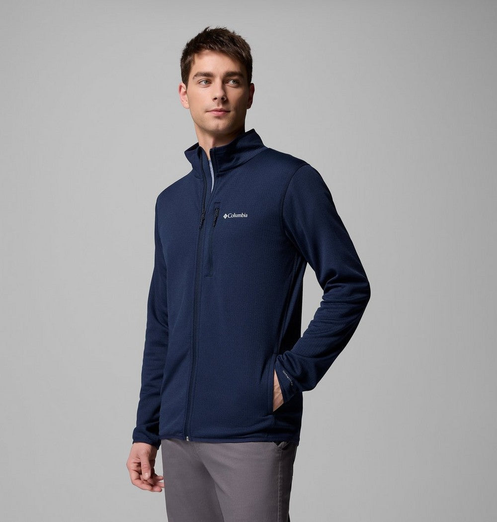 Men's Tall Grid Fleece Full-Zip Jacket - Gray