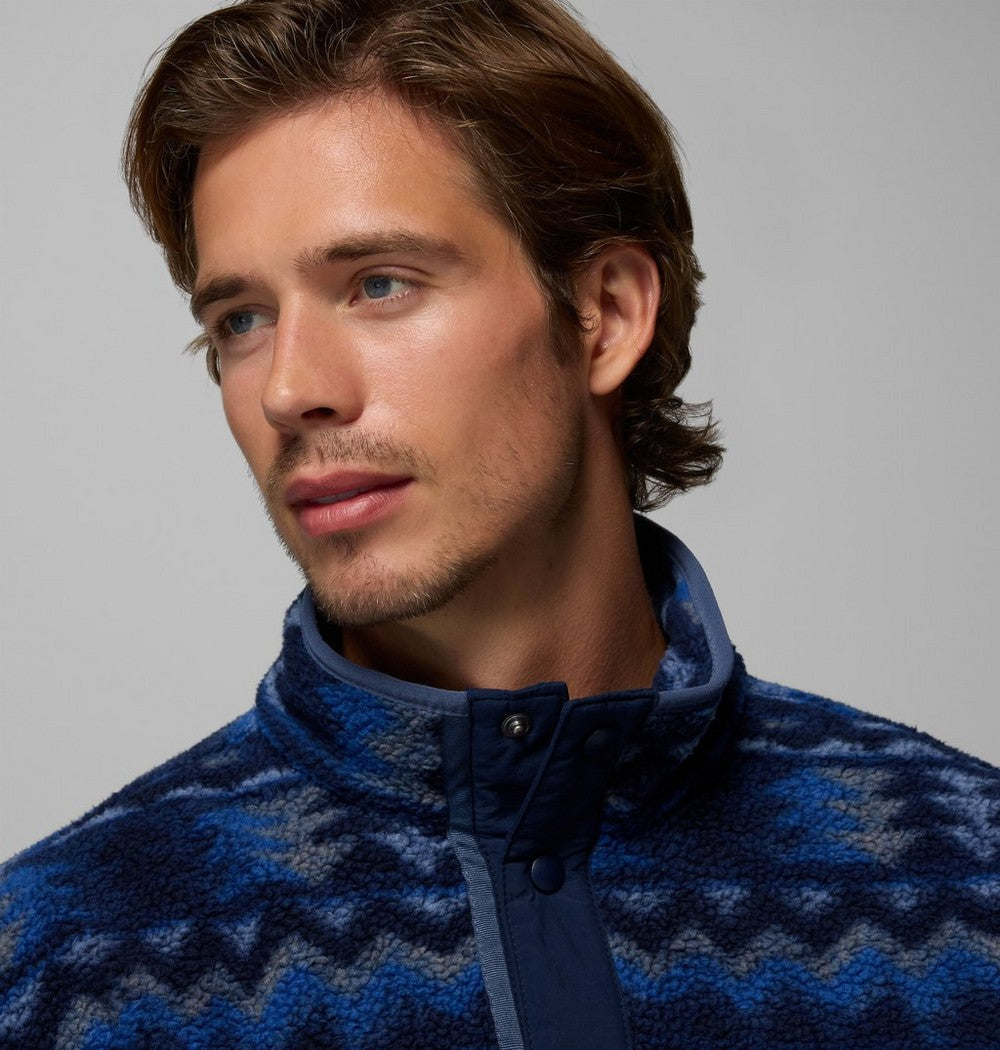 Men's Printed Half-Snap Fleece Pullover