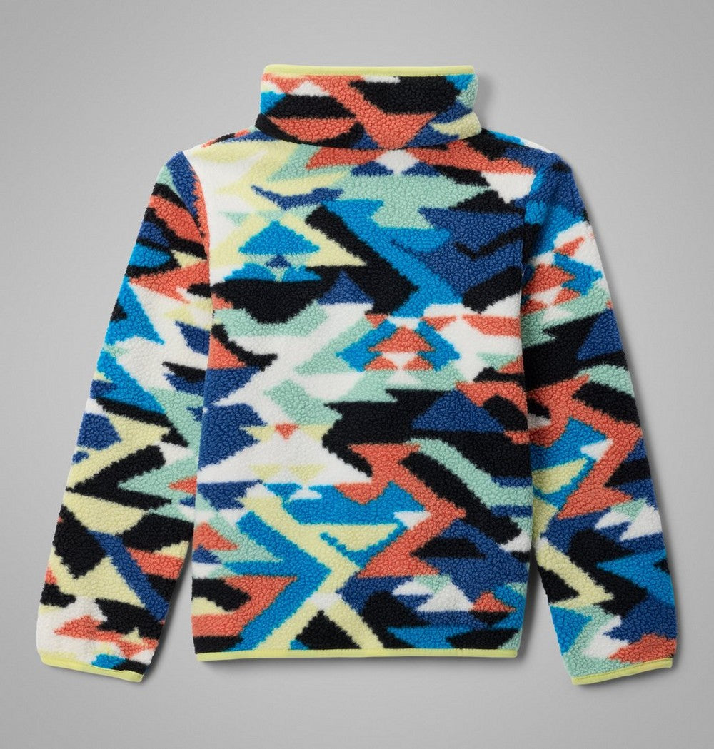 Kids' Printed Sherpa Half-Snap Pullover - Blue
