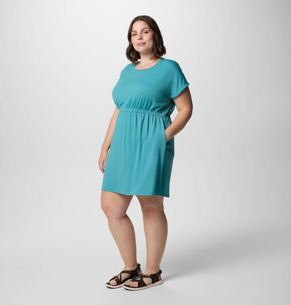 Women's Plus Short Sleeve Sun Dress - Navy
