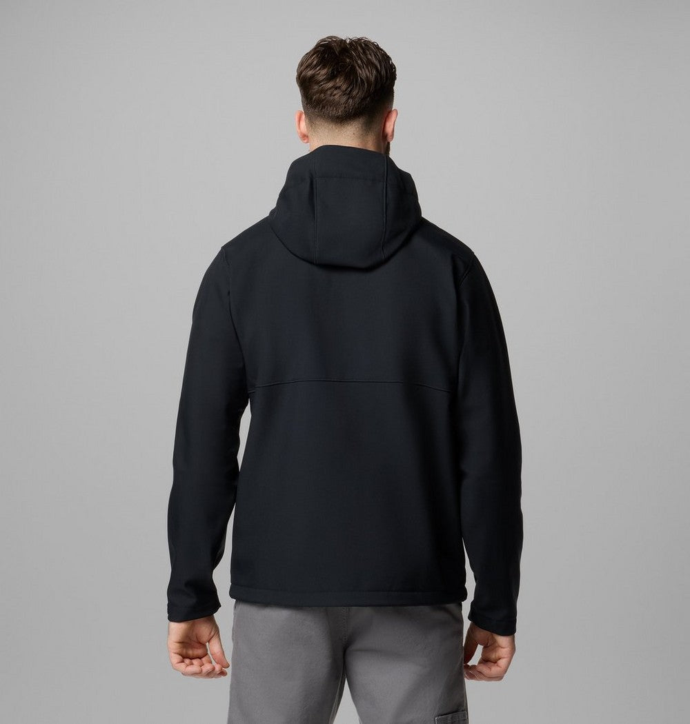 Men's Hooded Softshell Jacket - Brown