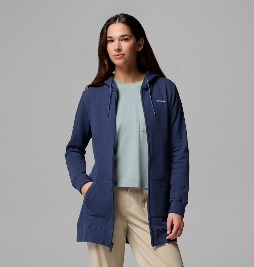 Women's Long Full-Zip Hoodie - Blue
