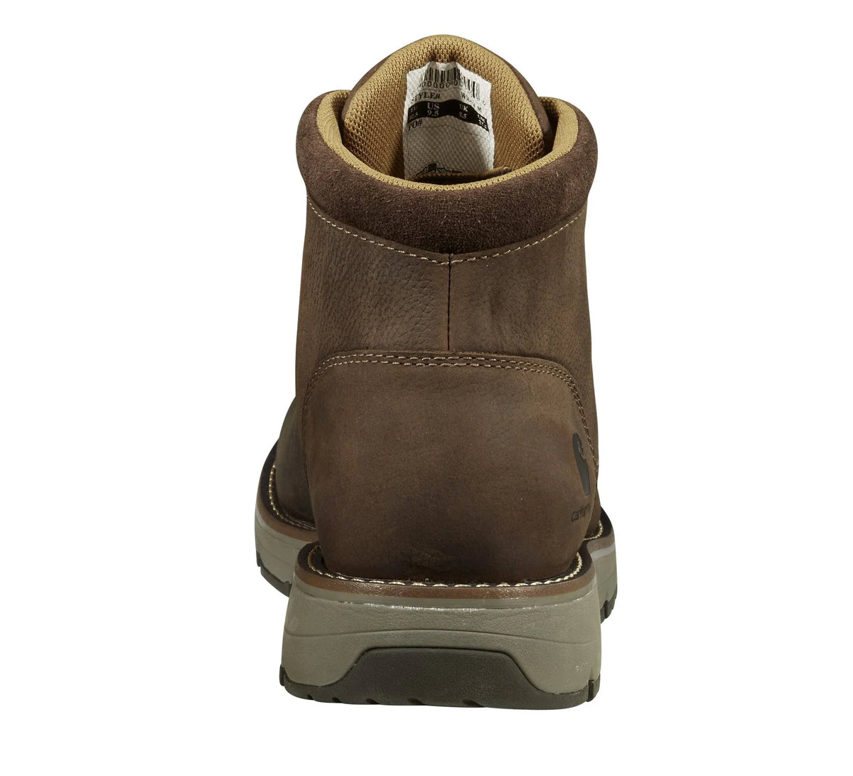 Soft Toe Moc Wedge Work Boot - Dark Brown