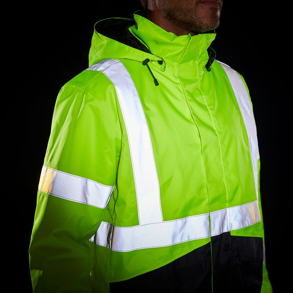High-Visibility Insulated Winter Jacket - Orange