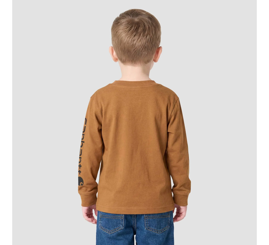 Boys' Long-Sleeve Pocket T-Shirt - Brown